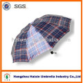 Barato paraguas de los hombres baratos Venta caliente con diseño de cheque